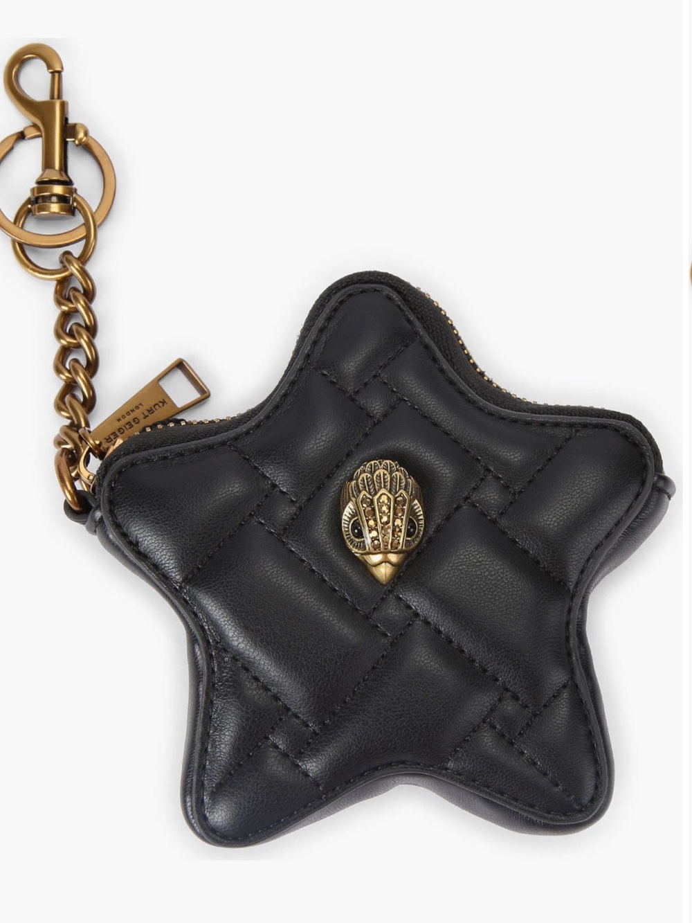 Kurt Geiger Quilted Star Key Charm NWT